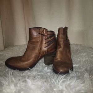 Brown Leather Ankle Boots